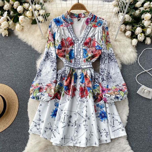 new vintage women dresses bspring autumn floral print button slim lady full dress a line v neck single breasted 2023, Black;gray
new vintage women dresses bspring autumn floral print button slim lady full dress a line v neck single breasted 2023, Black;gray