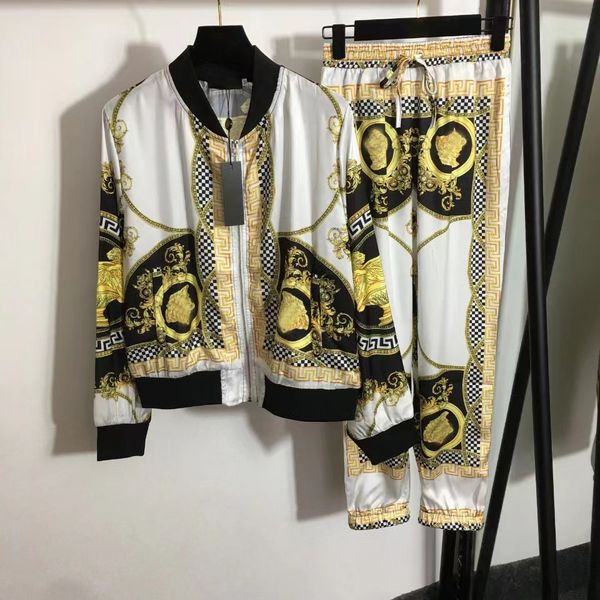 22 designers tracksuits sport suit vercace new suit medus portrait vintage print long sleeve jacket zipper elastic waist slacks sml sportswe, Gray
22 designers tracksuits sport suit vercace new suit medus portrait vintage print long sleeve jacket zipper elastic waist slacks sml sportswe, Gray