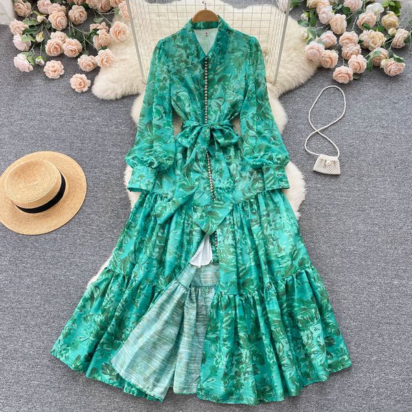 new casual women dresses summer floral print slim full lady dress a line chiffon turndown collar single breasted 2023, Black;gray
new casual women dresses summer floral print slim full lady dress a line chiffon turndown collar single breasted 2023, Black;gray