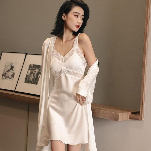 lace satin patchwork womens sleepwear nightgown kimono robe set summer women, Black;red
lace satin patchwork womens sleepwear nightgown kimono robe set summer women, Black;red