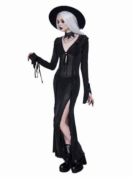casual dresses halloween witch plunging neck split thigh dress without bra and panty a5mu#, Black;gray
casual dresses halloween witch plunging neck split thigh dress without bra and panty a5mu#, Black;gray