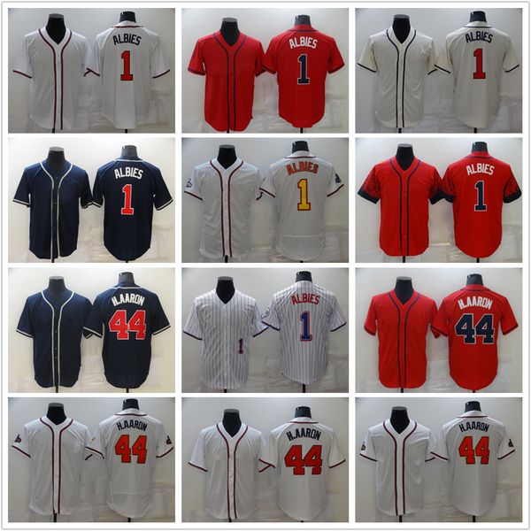ncaa baseball 1 ozzie albies jerseys stitched 44 hank aaron jersey breathable sport grey black red white home away blank size s-xxxl, Blue;black
ncaa baseball 1 ozzie albies jerseys stitched 44 hank aaron jersey breathable sport grey black red white home away blank size s-xxxl, Blue;black