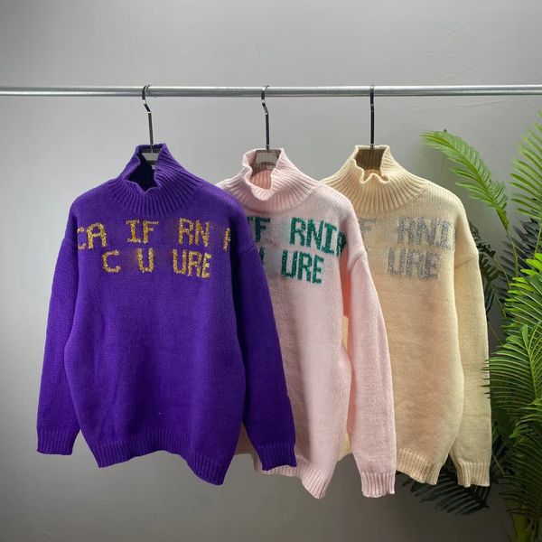 2022 designers knitting sweater fashion knits women letter shirt letter jacquard turtleneck purple pink apricot sportswear streetwear luxury, White
2022 designers knitting sweater fashion knits women letter shirt letter jacquard turtleneck purple pink apricot sportswear streetwear luxury, White