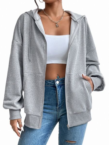 women's hoodies & sweatshirts sxy zip up drop shoulder drawstring hoodie b7fx#, Black
women's hoodies & sweatshirts sxy zip up drop shoulder drawstring hoodie b7fx#, Black