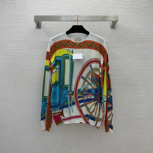 milan runway sweaters 2022 new autumn winter long sleeves o neck print women's sweater high end jacquard pullover designer sweater 0904, White;black
milan runway sweaters 2022 new autumn winter long sleeves o neck print women's sweater high end jacquard pullover designer sweater 0904, White;black