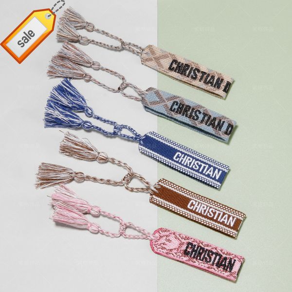 luxury brand design bracelet d home cotton thread embroidery wrist band tassel woven women's bohemian letter, Golden;silver
luxury brand design bracelet d home cotton thread embroidery wrist band tassel woven women's bohemian letter, Golden;silver
