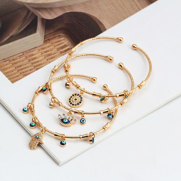 s3186 fashion jewelry evil eye bangle bracelets enamel palm blue eyes opening bracelet, Black
s3186 fashion jewelry evil eye bangle bracelets enamel palm blue eyes opening bracelet, Black