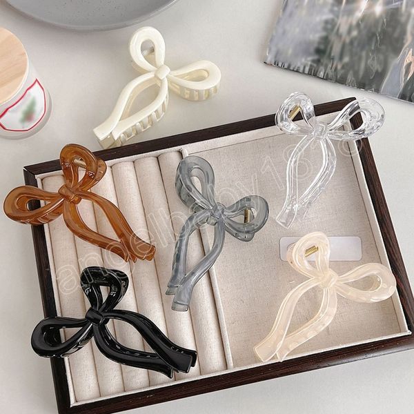 women geometric hair claw girls clamps plastic bow hair clips elegant white hairpin fashion hair accessories, Slivery;white
women geometric hair claw girls clamps plastic bow hair clips elegant white hairpin fashion hair accessories, Slivery;white