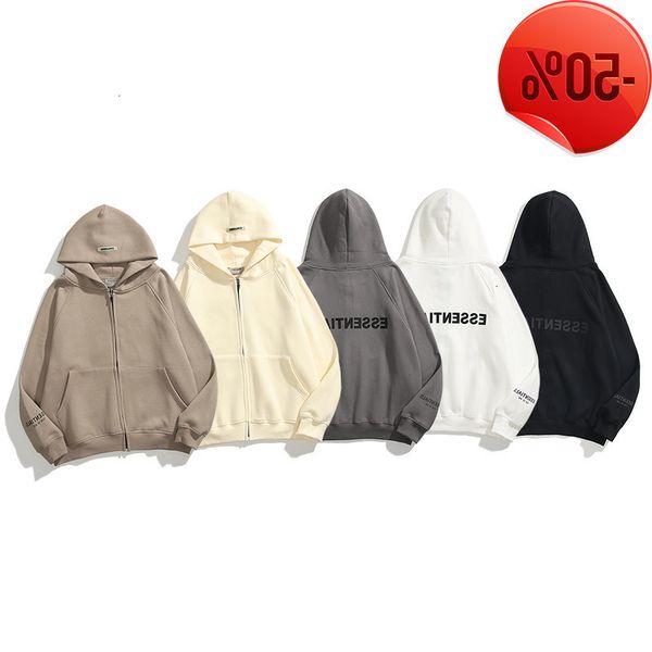 fog fudi grey zipper plush hooded hoodie dign sense small people loose men's high street loose outside the trend, Black
fog fudi grey zipper plush hooded hoodie dign sense small people loose men's high street loose outside the trend, Black