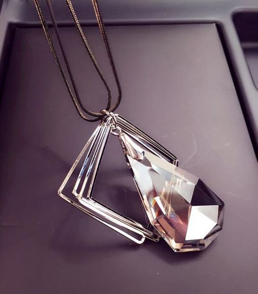 crystal women necklace jewelry 2022 fashion black chain drops maxi necklaces pendants kolye collier, Silver
crystal women necklace jewelry 2022 fashion black chain drops maxi necklaces pendants kolye collier, Silver