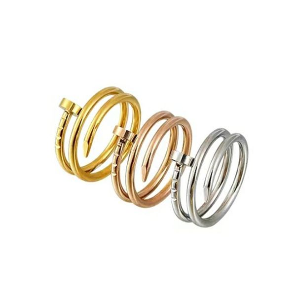 love nail ring designer band rings male female rings classic c design jewelry fade not allergic237y, Silver
love nail ring designer band rings male female rings classic c design jewelry fade not allergic237y, Silver
