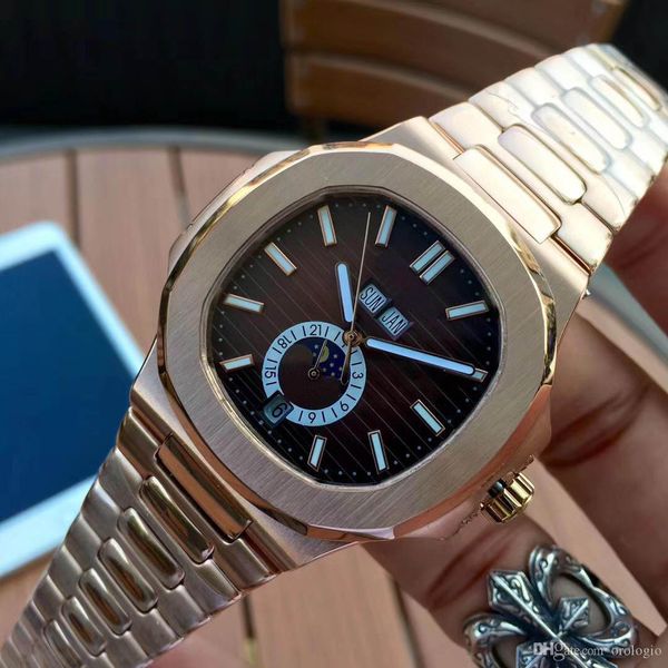 17 styles rose gold pp luxury watches na-utilus 40mm men 3a day-date automatic mechanical watch 5711 clock stainless steel calendar ppable a, Slivery;brown
17 styles rose gold pp luxury watches na-utilus 40mm men 3a day-date automatic mechanical watch 5711 clock stainless steel calendar ppable a, Slivery;brown