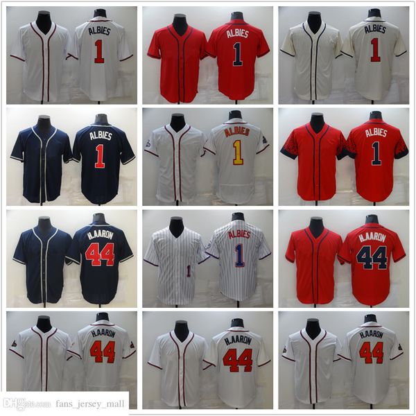 new baseball 1 ozzie albies jerseys stitched 44 hank aaron jersey breathable sport grey black red white home away blank size s-xxxl, Blue;black
new baseball 1 ozzie albies jerseys stitched 44 hank aaron jersey breathable sport grey black red white home away blank size s-xxxl, Blue;black