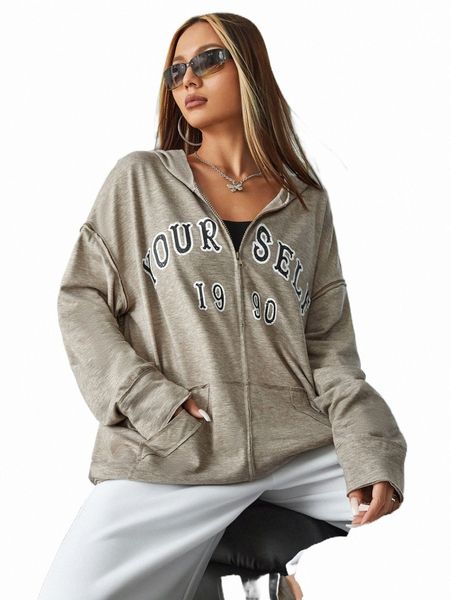 women's hoodies & sweatshirts letter graphic drop shoulder zipper hoodie l2va#, Black
women's hoodies & sweatshirts letter graphic drop shoulder zipper hoodie l2va#, Black