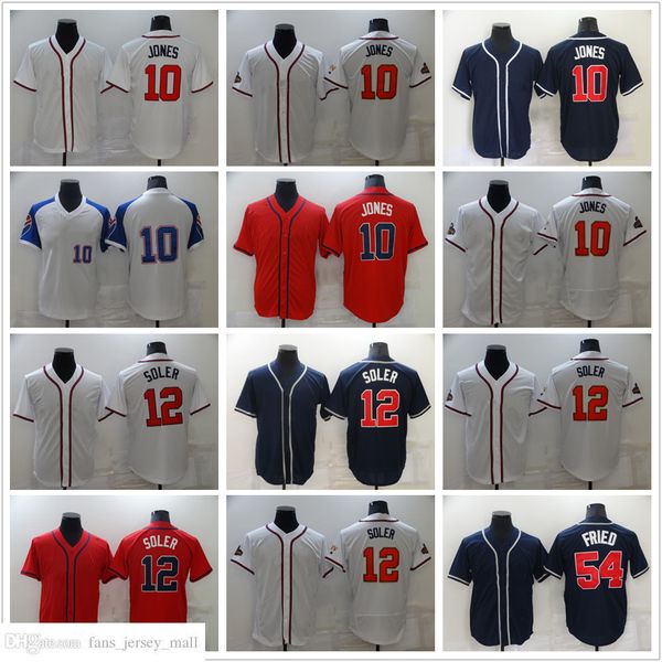 new baseball 10 chipper jones jerseys stitched 12 jorge soler 54 max fried jersey breathable sport grey black red white home away blank size, Blue;black
new baseball 10 chipper jones jerseys stitched 12 jorge soler 54 max fried jersey breathable sport grey black red white home away blank size, Blue;black