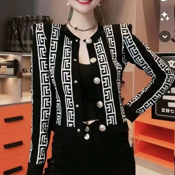 b26 women's jackets coats elegant occasions vintage new cerise girl party shoulder pads knitted cardigan female chic casual sweater coa, Black;brown
b26 women's jackets coats elegant occasions vintage new cerise girl party shoulder pads knitted cardigan female chic casual sweater coa, Black;brown