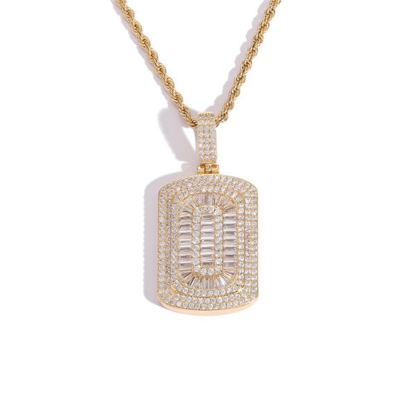 hip hop ice necklace square zircons military brand brass-inlaid zircon explosive pendant necklace, Silver
hip hop ice necklace square zircons military brand brass-inlaid zircon explosive pendant necklace, Silver
