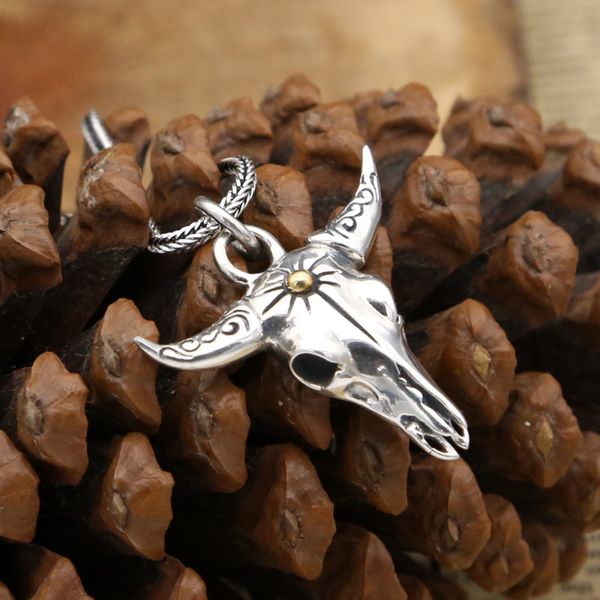 925 sterling silver ox bull head pendant necklaces american european vintage handmade antique punk gothic hip-hop luxury jewelry accessories
925 sterling silver ox bull head pendant necklaces american european vintage handmade antique punk gothic hip-hop luxury jewelry accessories