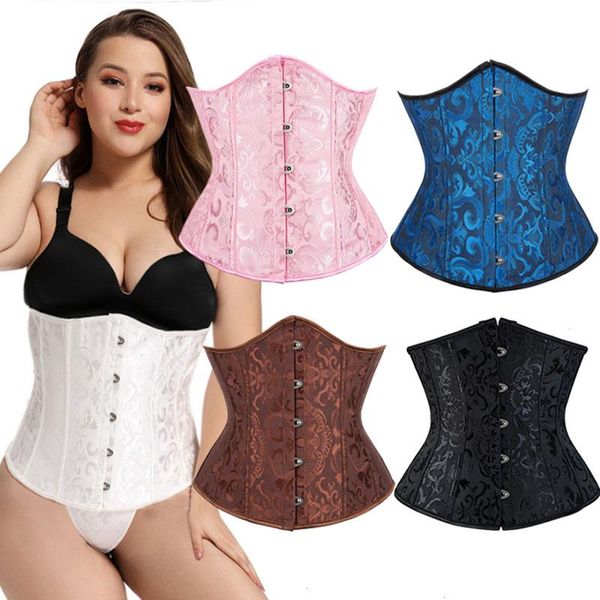 gothic corset underbust bustiers lace up plus size slimming waist body, Black;white
gothic corset underbust bustiers lace up plus size slimming waist body, Black;white