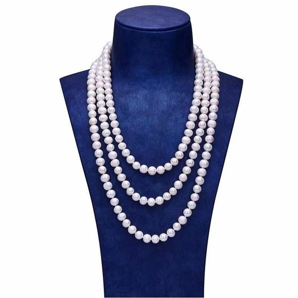 long necklace length 180cm pearl size 9mm the jewelry given to women by natural freshwater pearls is fashionable and personalized, Silver
long necklace length 180cm pearl size 9mm the jewelry given to women by natural freshwater pearls is fashionable and personalized, Silver