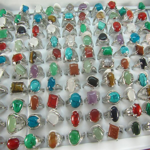 mix lot natural stone rings women's ring fashion jewelry party ring bague 50pcs 247s, Golden;silver
mix lot natural stone rings women's ring fashion jewelry party ring bague 50pcs 247s, Golden;silver