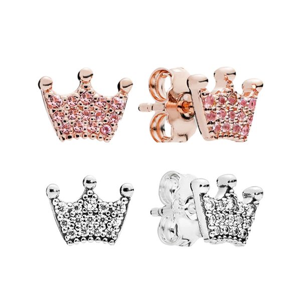womens cute crown stud earring real sterling silver wedding jewelry with original box set for pandora rose gold girlfriend gift earrings, Golden;silver
womens cute crown stud earring real sterling silver wedding jewelry with original box set for pandora rose gold girlfriend gift earrings, Golden;silver