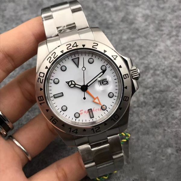 exp2 men's watch silver explorer2 216570 mechanical movement automatic winding with luminous watch 904l steel, Slivery;brown
exp2 men's watch silver explorer2 216570 mechanical movement automatic winding with luminous watch 904l steel, Slivery;brown