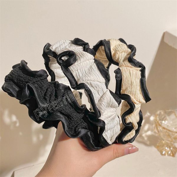 black white women headband cloth pleated bezel girls vintage hair bands soft hairband headwear rubbers elastic hair accessories, Slivery;white
black white women headband cloth pleated bezel girls vintage hair bands soft hairband headwear rubbers elastic hair accessories, Slivery;white