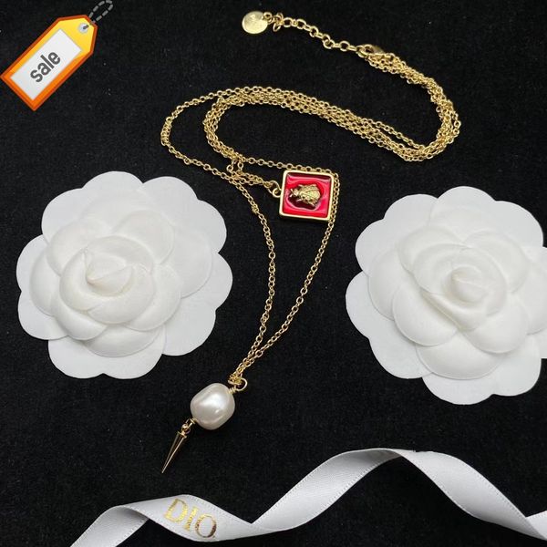 luxury designer necklaces for women dijia / d's new pearl drop gel bee pig nose necklace women's fashion trend brass material, Silver
luxury designer necklaces for women dijia / d's new pearl drop gel bee pig nose necklace women's fashion trend brass material, Silver