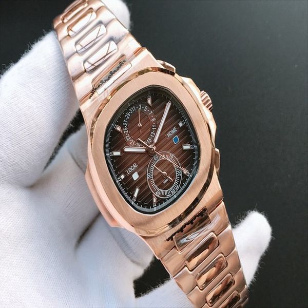 17 styles rose gold luxury watch brown dial 40mm aquanaut automatic stainless steel case original clasp aaa pp sports luminous wristwatches, Slivery;brown
17 styles rose gold luxury watch brown dial 40mm aquanaut automatic stainless steel case original clasp aaa pp sports luminous wristwatches, Slivery;brown