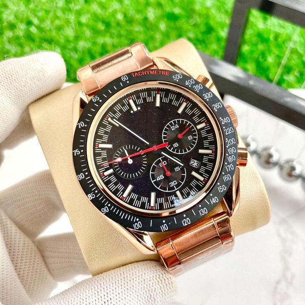 2022 new fashion men's watch 6 pin running second stainless steel bezel quartz movement display calendar steel band, Slivery;brown
2022 new fashion men's watch 6 pin running second stainless steel bezel quartz movement display calendar steel band, Slivery;brown