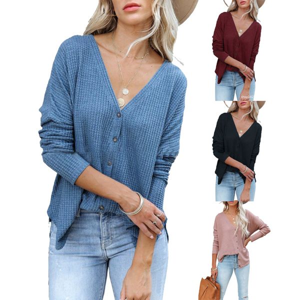 women's knits cardigan autumn and winter new waffle solid color single-breasted v-neck long-sleeved cardigan shirt, White
women's knits cardigan autumn and winter new waffle solid color single-breasted v-neck long-sleeved cardigan shirt, White