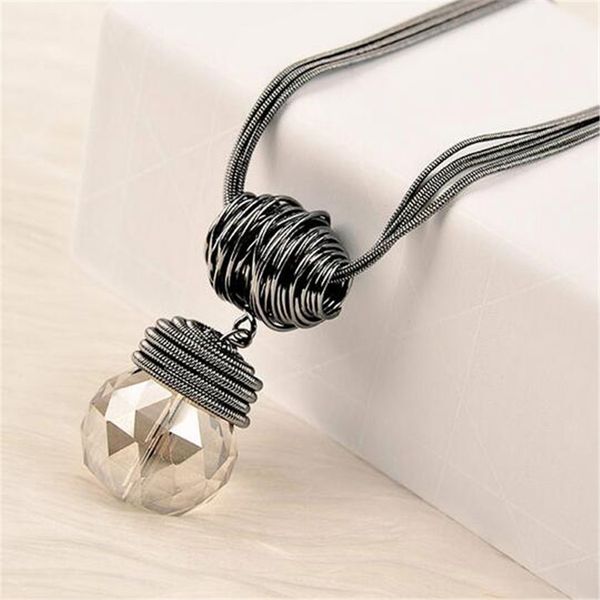 Crystal Pendants Necklaces Women Jewelry Daily Outfi TFashion Black Clavicle Thin Neck Chain
Crystal Pendants Necklaces Women Jewelry Daily Outfi TFashion Black Clavicle Thin Neck Chain