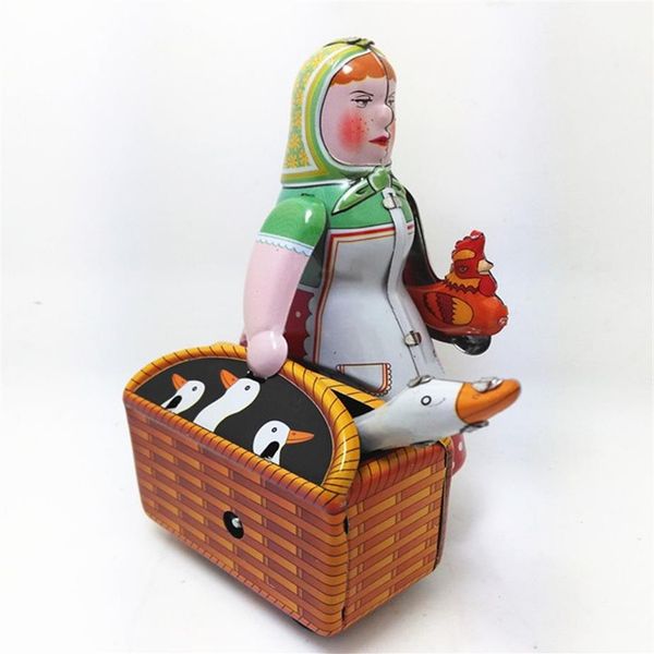 novelty games classic collection retro clockwork wind up metal walking tin farmer robot woman with the goose mechanical toy gift252q
novelty games classic collection retro clockwork wind up metal walking tin farmer robot woman with the goose mechanical toy gift252q