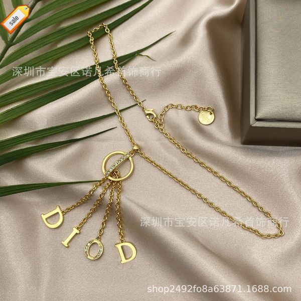 luxury designer necklaces for women d family necklace gold matte letter tassel high sense quality version, Silver
luxury designer necklaces for women d family necklace gold matte letter tassel high sense quality version, Silver