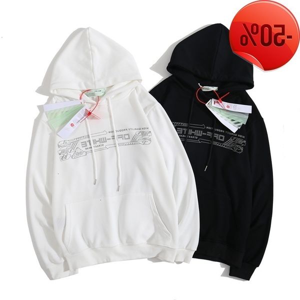 2021 autumn and winter off mechanical line reflective pattern pair arrow men's and women's same hooded plush casual sweater, Black
2021 autumn and winter off mechanical line reflective pattern pair arrow men's and women's same hooded plush casual sweater, Black