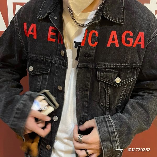 original letter embroidery jacket design luxury brand denim men women jacket vintage washed distressed famous coat prad ff, Black;brown
original letter embroidery jacket design luxury brand denim men women jacket vintage washed distressed famous coat prad ff, Black;brown