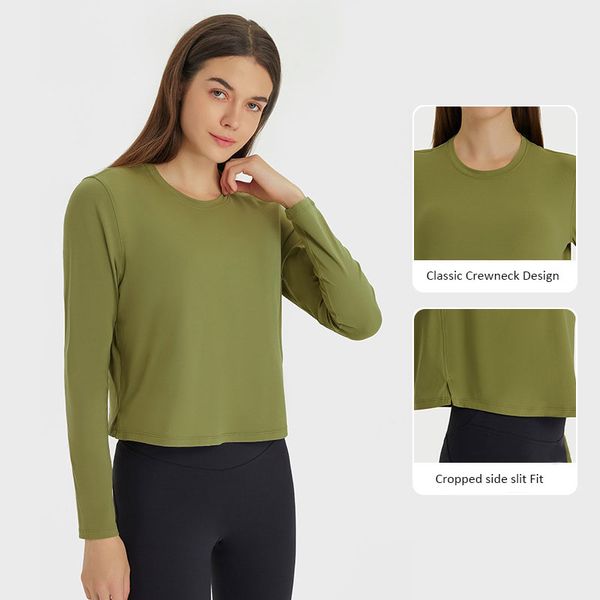 l203 women cropped sweatshirts yoga long sleeve shirts elastic skin-friendly breathable t shirts sportswear side slit fit fitness sports st
l203 women cropped sweatshirts yoga long sleeve shirts elastic skin-friendly breathable t shirts sportswear side slit fit fitness sports st