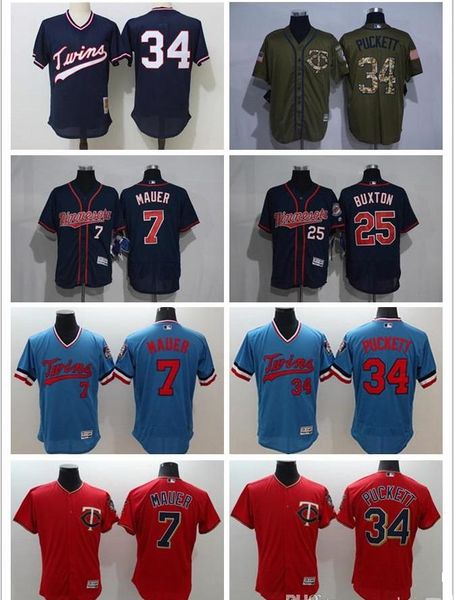 college wear wholesale custom men women youth jersey #7 joe mauer 25 byron buxton 34 kirby puckett home red blue white baseball jerseys, Black
college wear wholesale custom men women youth jersey #7 joe mauer 25 byron buxton 34 kirby puckett home red blue white baseball jerseys, Black