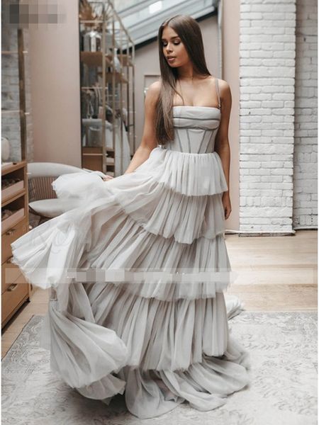 light grey prom dresses long tiered tulle spaghetti pageant evening gowns 2022 a-line robe de doiree formal party dress, Black
light grey prom dresses long tiered tulle spaghetti pageant evening gowns 2022 a-line robe de doiree formal party dress, Black