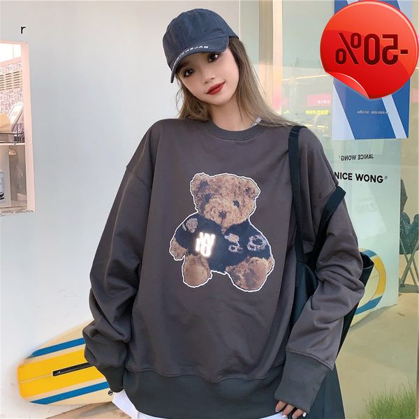 designer hoodies 2022 new autumn and winter well luminous reflective bear print loose casual pullover large fashion sweater women factory di, Black
designer hoodies 2022 new autumn and winter well luminous reflective bear print loose casual pullover large fashion sweater women factory di, Black