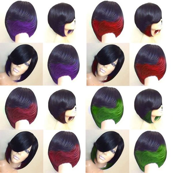 ladies high temperature silk wig short straight hair wig fashion lifelike nature, Black
ladies high temperature silk wig short straight hair wig fashion lifelike nature, Black