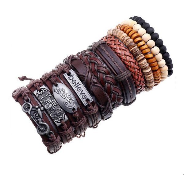 men woman cowhide bracelet diy beaded strands believe house lizard hip hop combination suit bracelet 12styles/1set, Black
men woman cowhide bracelet diy beaded strands believe house lizard hip hop combination suit bracelet 12styles/1set, Black
