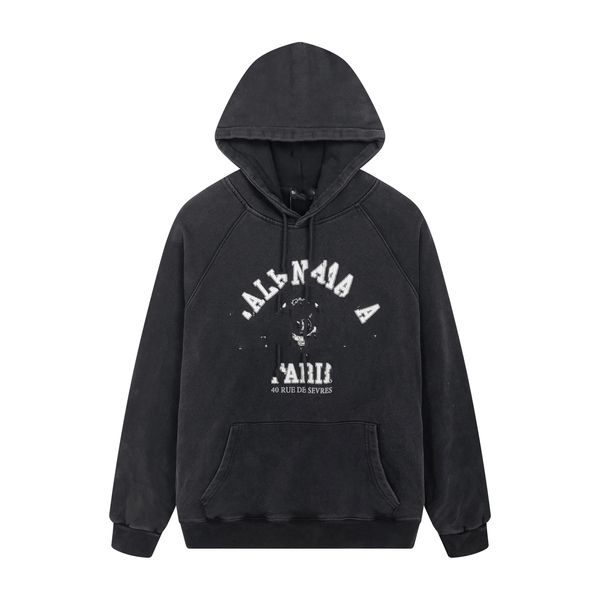 casual men's hoodies & sweatshirts balencaigaity classic winter wrinkle resistant embroidered letters fashion long sleeves e-20, Black