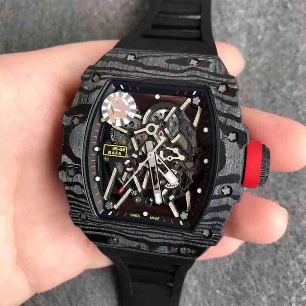 richa millers wristwatches 35-02 automatic machiner watch black carbon fiber gmt clock reloj alloy skeleton tourbillon leisure mens watches, Slivery;brown
richa millers wristwatches 35-02 automatic machiner watch black carbon fiber gmt clock reloj alloy skeleton tourbillon leisure mens watches, Slivery;brown