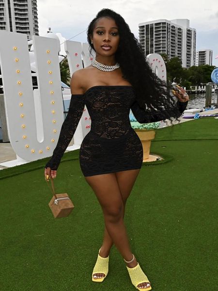 Casual Dresses Sexy Lace Hollow See Through Mini Dress for Women Midnight Off the Shoulder Long Sleeve Vestidos Elegant Clubwear Cocktail, Army
Casual Dresses Sexy Lace Hollow See Through Mini Dress for Women Midnight Off the Shoulder Long Sleeve Vestidos Elegant Clubwear Cocktail, Army