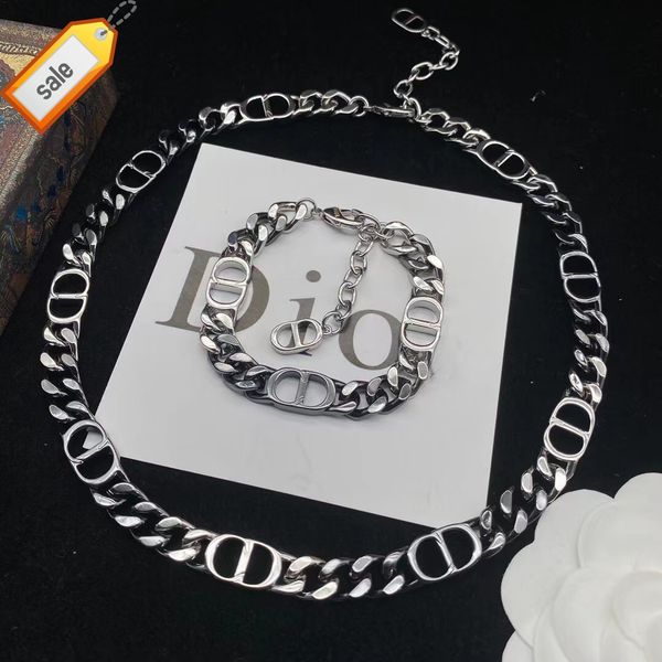 luxury designer necklaces for women di jia / d cd letter pig nose cuban necklace female brass bracelet, Silver
luxury designer necklaces for women di jia / d cd letter pig nose cuban necklace female brass bracelet, Silver