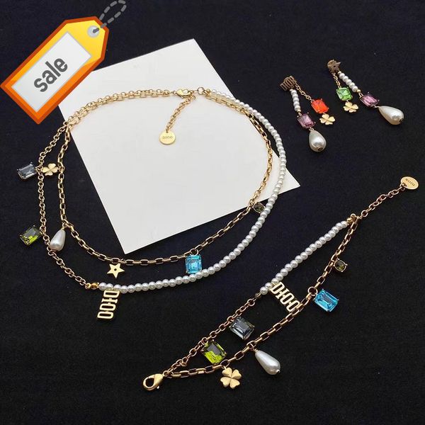 luxury designer necklaces for women d home / di color double layer necklace simple old star pearl clover jewelry, Silver
luxury designer necklaces for women d home / di color double layer necklace simple old star pearl clover jewelry, Silver