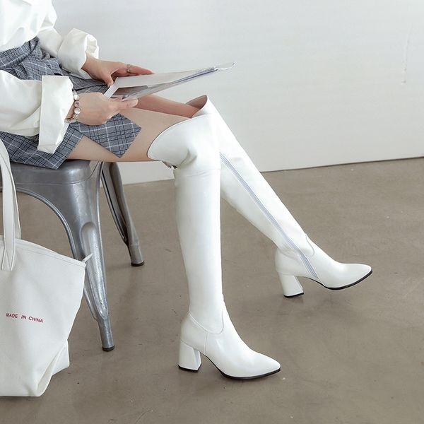 boots white high long boots dance korean version net red women side zipper soft leather autumn winter knight oversized 220902, Black
boots white high long boots dance korean version net red women side zipper soft leather autumn winter knight oversized 220902, Black