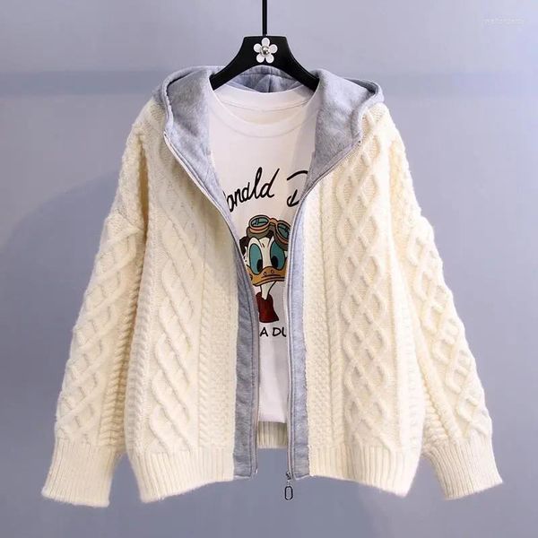 women's knits spring autumn long sleeve sweater cardigan coat women korean fashion casual knitted female hooded jacket zipper blue, White
women's knits spring autumn long sleeve sweater cardigan coat women korean fashion casual knitted female hooded jacket zipper blue, White